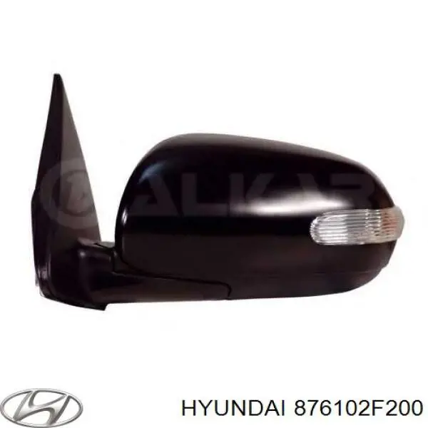 876102F200 Hyundai/Kia espejo retrovisor izquierdo