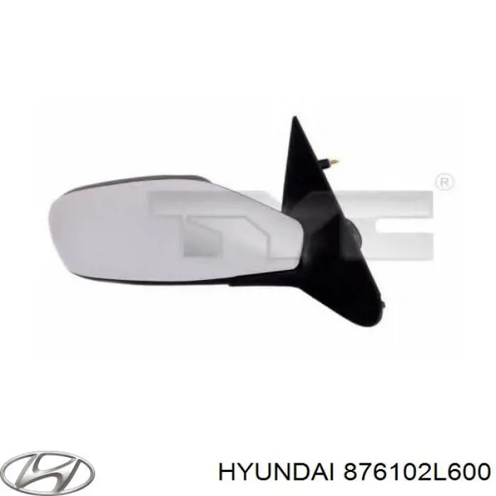 876102L600 Hyundai/Kia Espejo retrovisor izquierdo