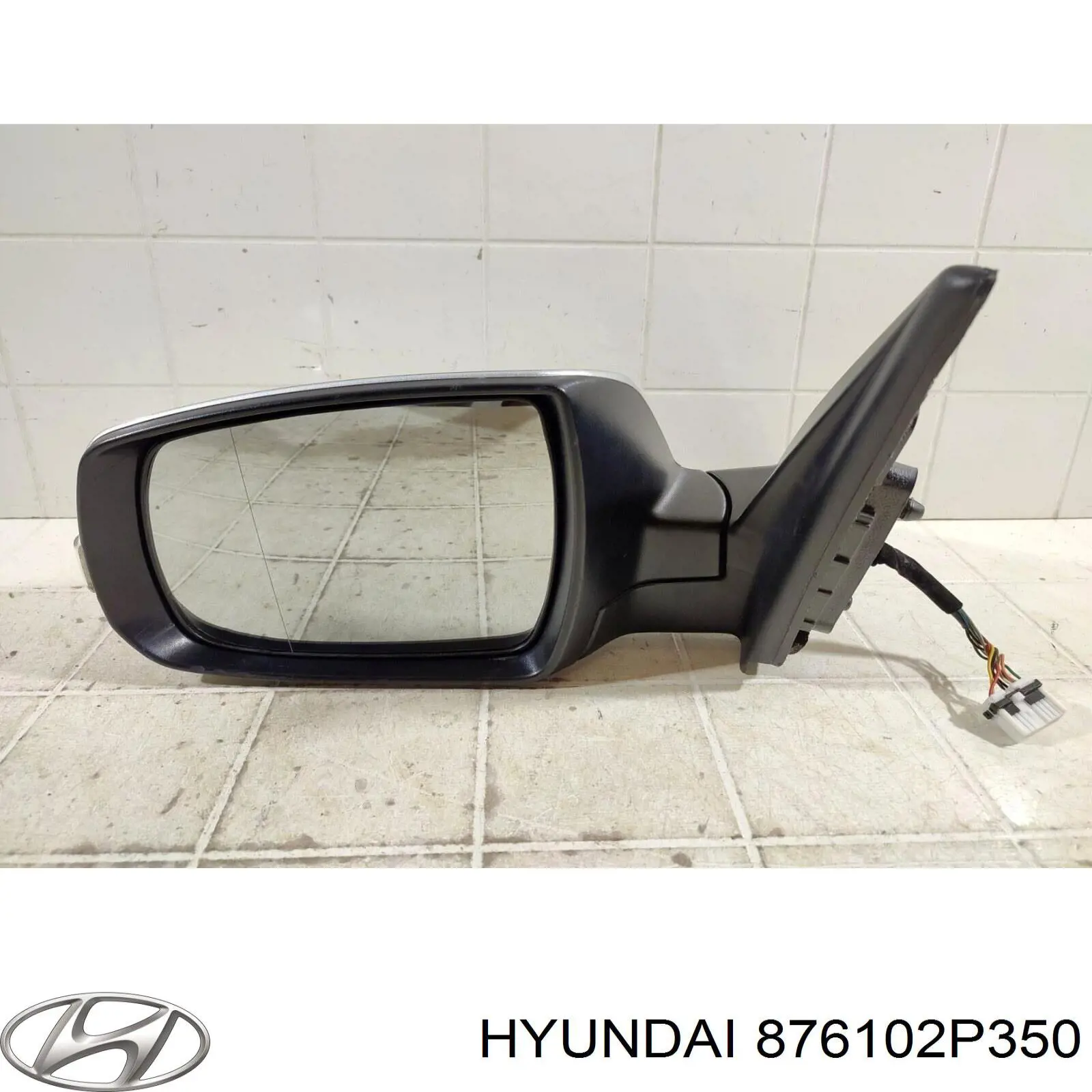 876102P350 Hyundai/Kia Espejo retrovisor izquierdo