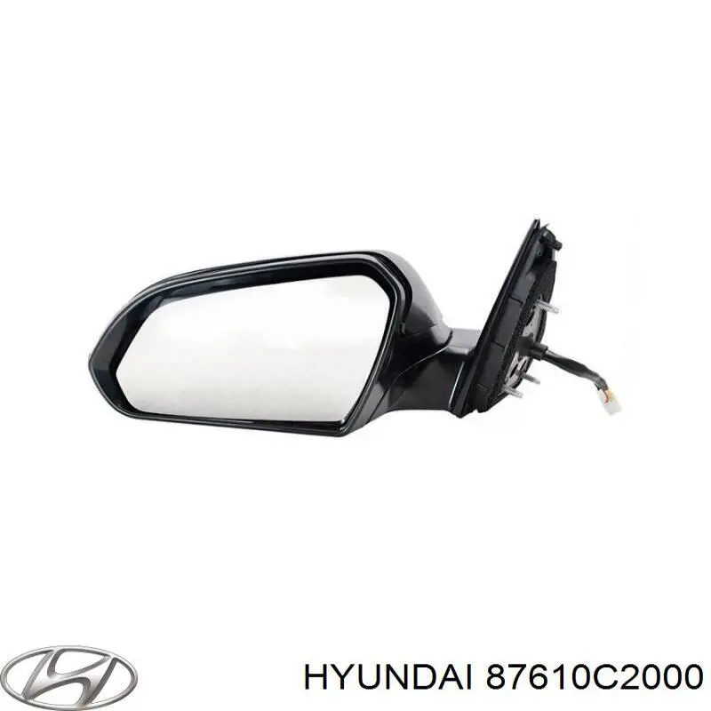 87610C2000 Hyundai/Kia espejo retrovisor izquierdo