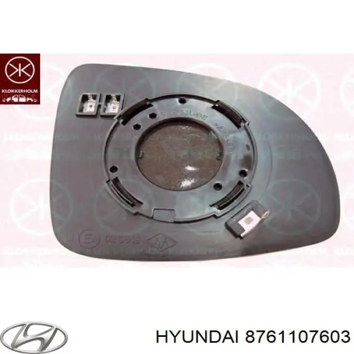 8761107603 Hyundai/Kia cristal de espejo retrovisor exterior izquierdo