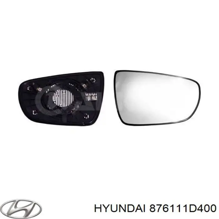 876111d400 Hyundai/Kia cristal de espejo retrovisor exterior izquierdo