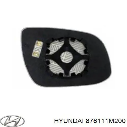 876111M200 Hyundai/Kia cristal de espejo retrovisor exterior izquierdo