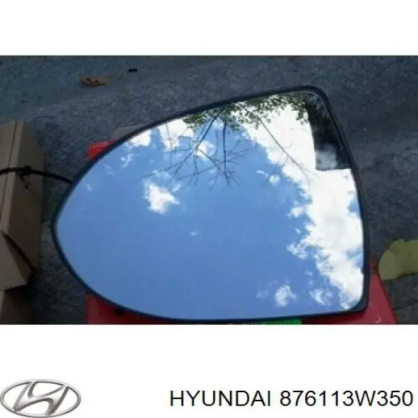 876113W350 Hyundai/Kia cristal de espejo retrovisor exterior izquierdo