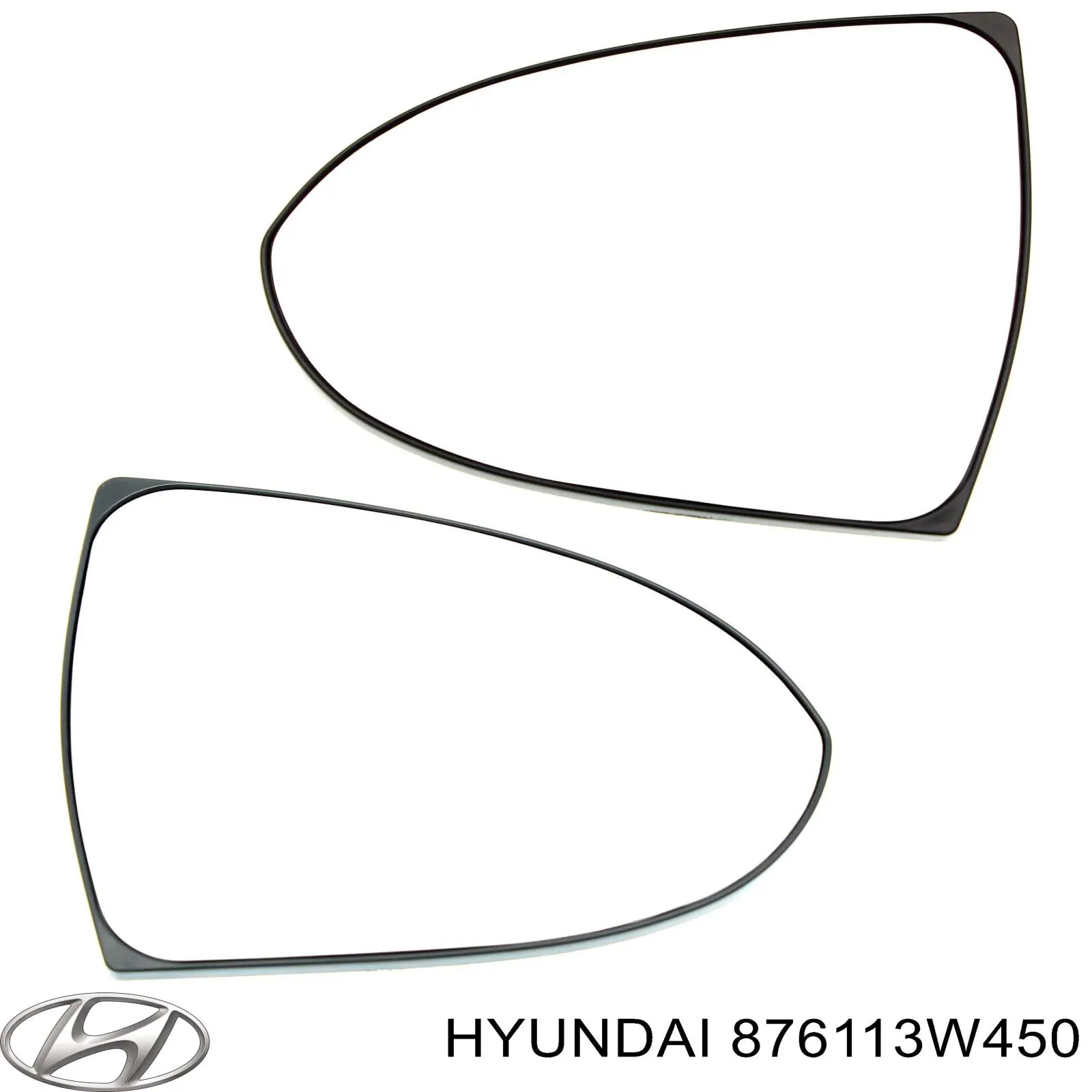 876113W450 Hyundai/Kia cristal de espejo retrovisor exterior izquierdo