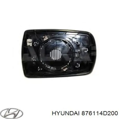 876114D301 Hyundai/Kia cristal de espejo retrovisor exterior izquierdo