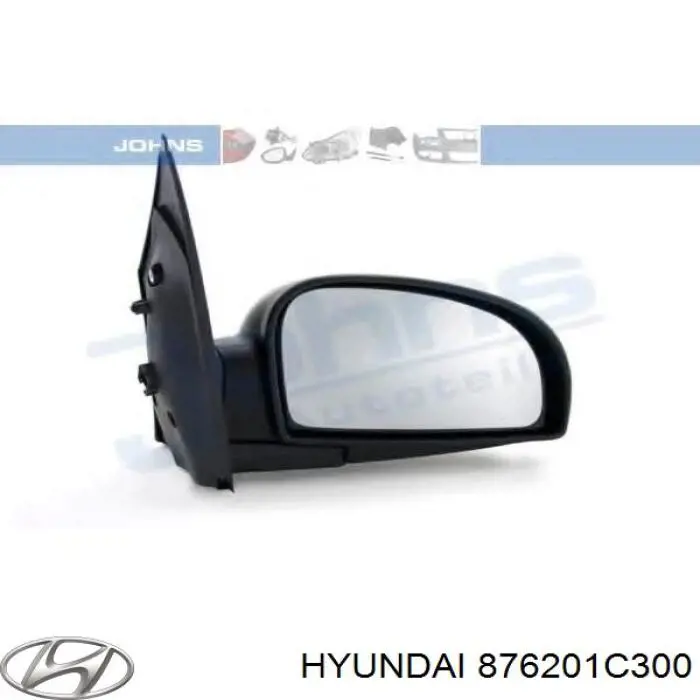 876201C040NW Hyundai/Kia espejo retrovisor derecho