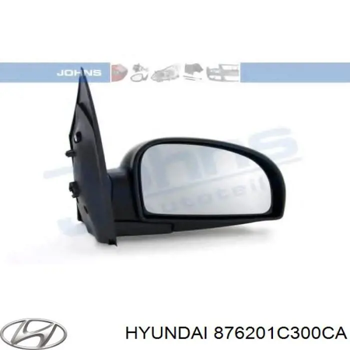 876201C300CA Hyundai/Kia espejo retrovisor derecho