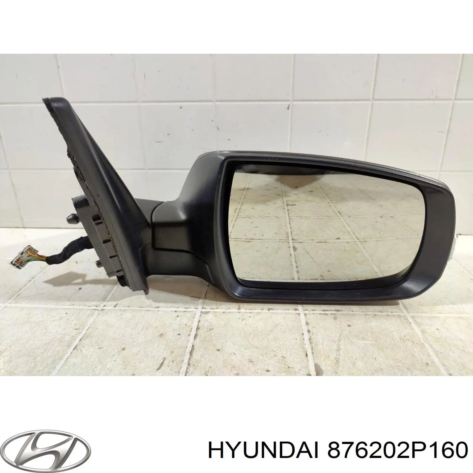 Espejo de retrovisor derecho 876202P160 Hyundai/Kia
