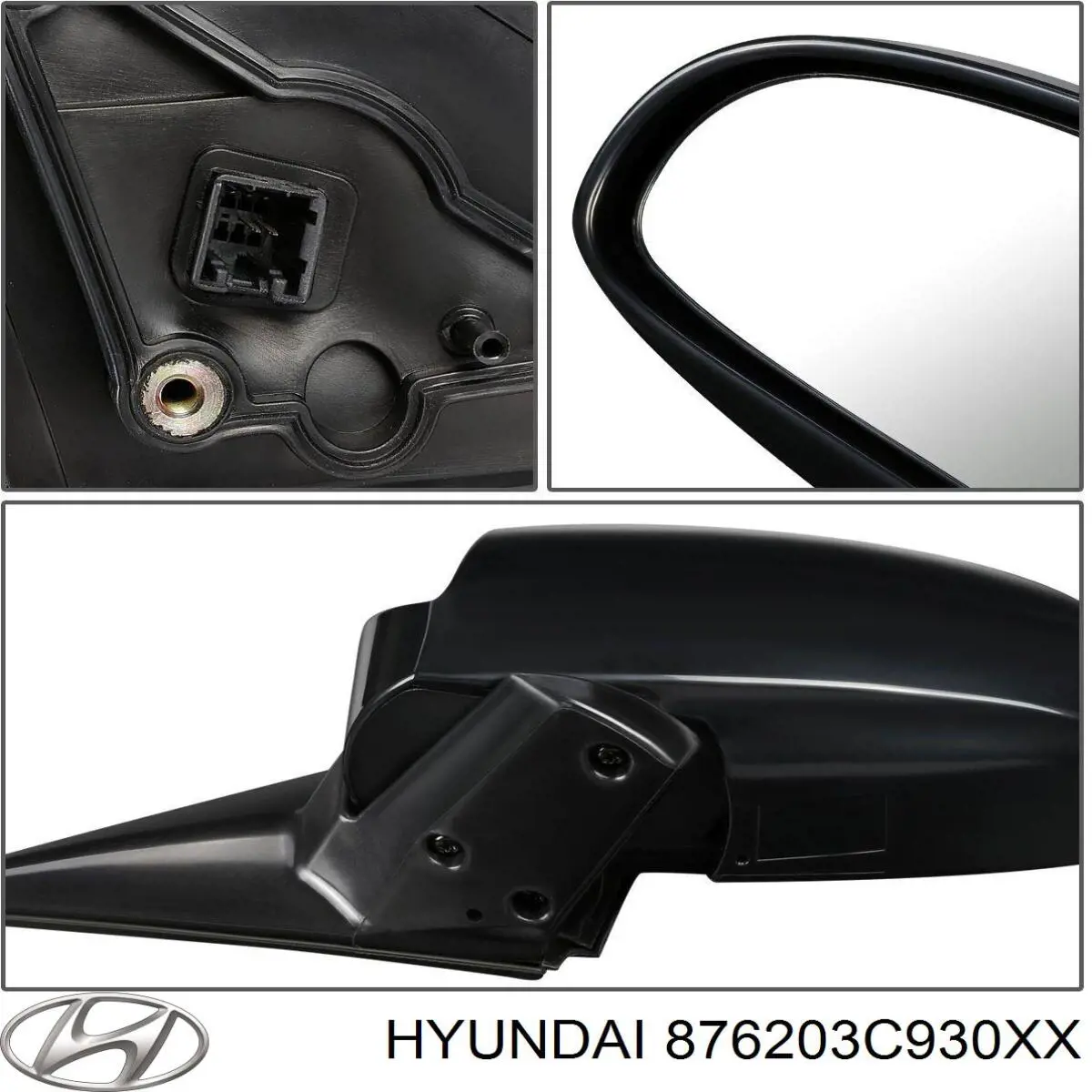 876203C930XX Hyundai/Kia espejo retrovisor derecho