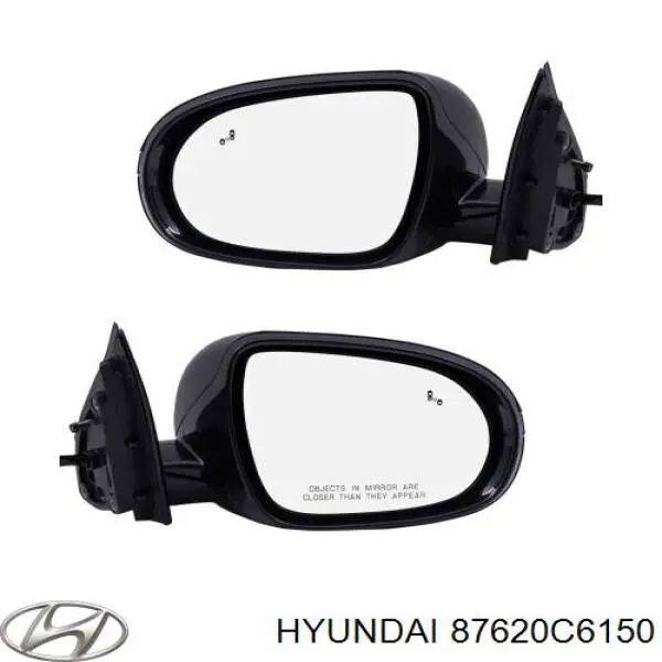 87620C6150 Hyundai/Kia espejo retrovisor derecho