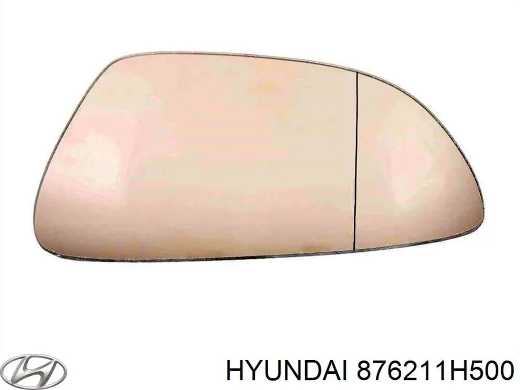 876211H500 Hyundai/Kia cristal de espejo retrovisor exterior derecho