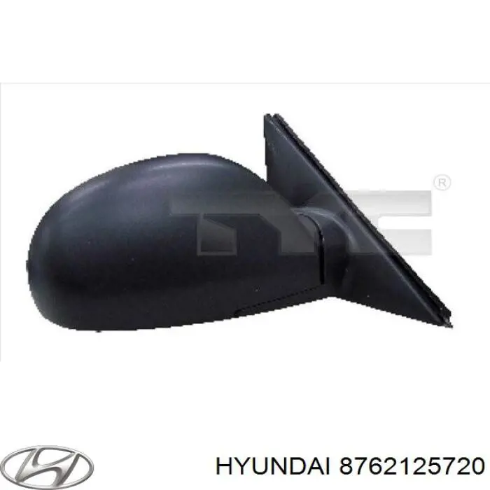 8762125720 Hyundai/Kia cristal de espejo retrovisor exterior derecho