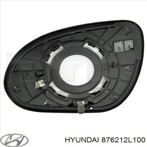 876212L100 Hyundai/Kia Cristal de espejo retrovisor derecho