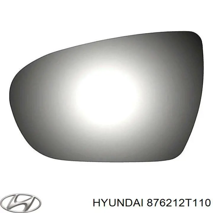 876212T110 Hyundai/Kia cristal de espejo retrovisor exterior derecho