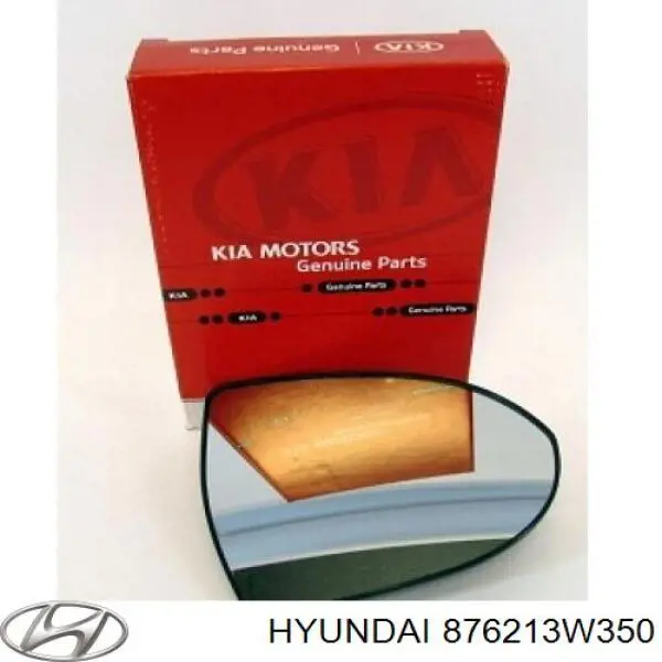 876213W350 Hyundai/Kia cristal de espejo retrovisor exterior derecho