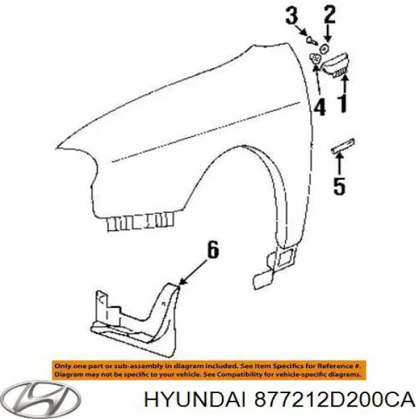 Comprar 877212D200CA Hyundai/Kia Moldura de puerta trasera izquierda