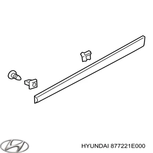 Listón embellecedor de puerta delantera derecha para Hyundai Accent (MC)