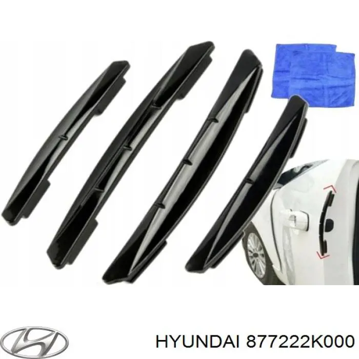 Comprar 877222K000 Hyundai/Kia Moldura de puerta trasera derecha