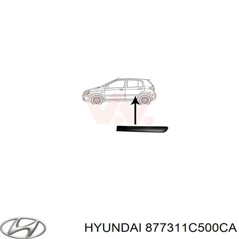 Protector puerta trasera izquierda Hyundai/Kia 877311C500CA precio, desde 24,06 EUR