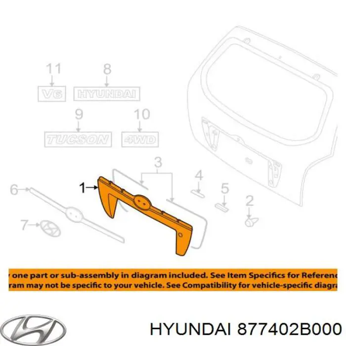 Comprar 877402B000 Hyundai/Kia Moldura exterior derecha del umbral