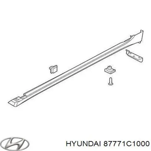 87771C1000 Hyundai/Kia listón embellecedor/protector, guardabarros delantero derecho