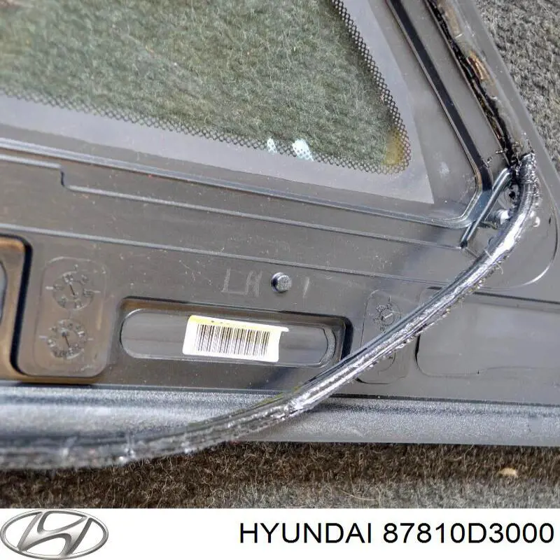 87810D3000 Hyundai/Kia ventanilla costado superior izquierda (lado maletero)