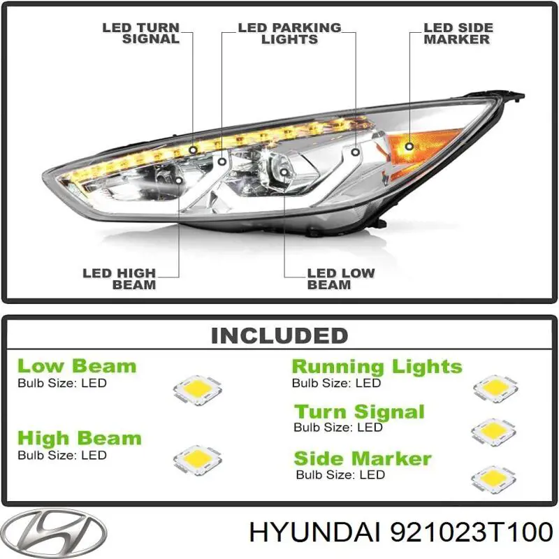 921023T100 Hyundai/Kia faro derecho