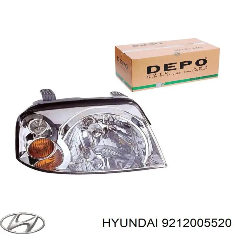 Faro derecho para Hyundai Atos (MX)