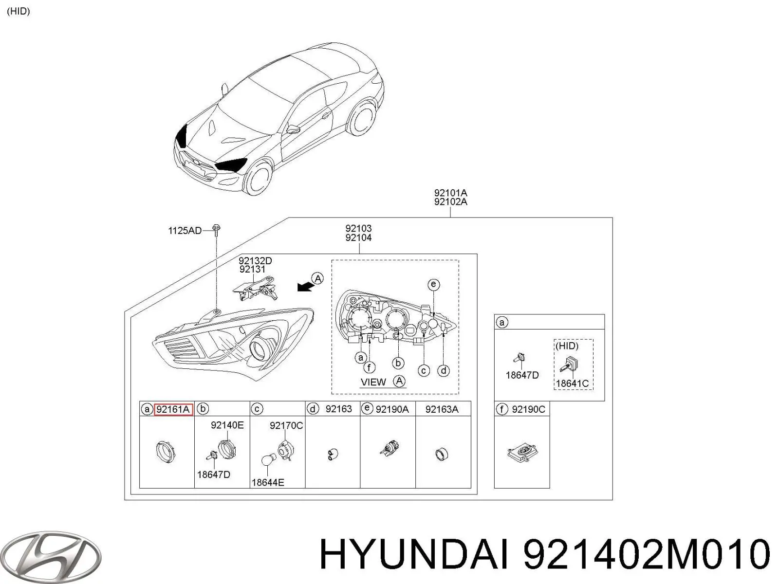 Comprar 921402M010 Hyundai/Kia Cubierta trasera del faro