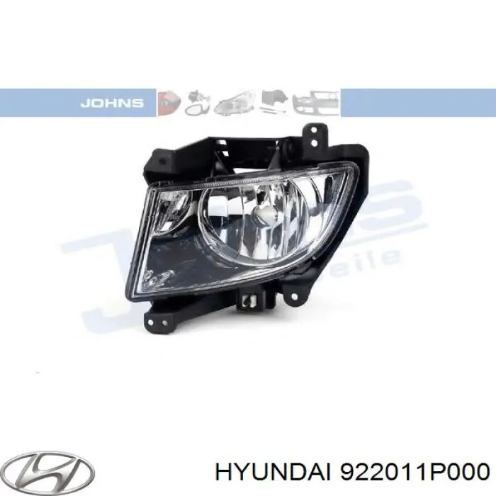 922011P000 Hyundai/Kia luz antiniebla izquierdo