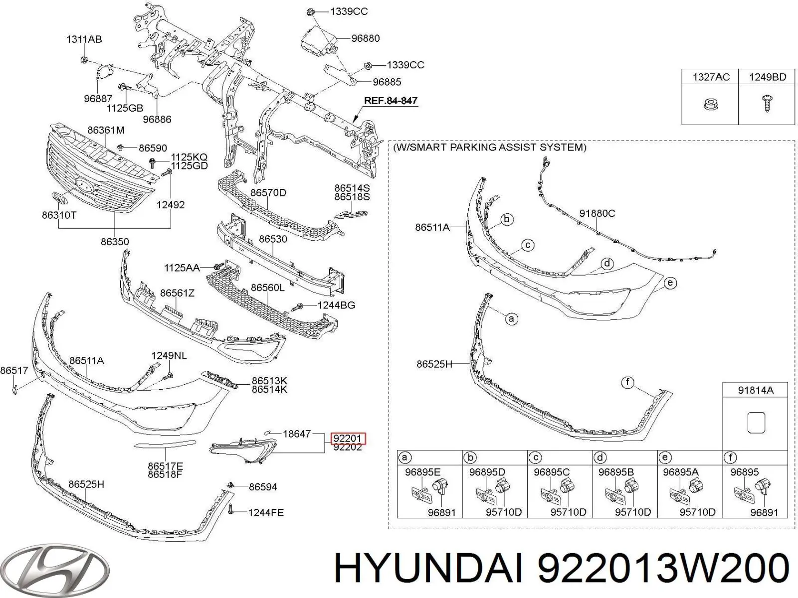 Comprar 922013W200 Hyundai/Kia Luz antiniebla izquierdo