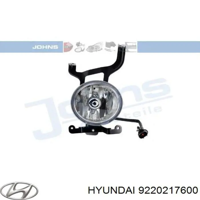9220217600 Hyundai/Kia faro antiniebla derecho