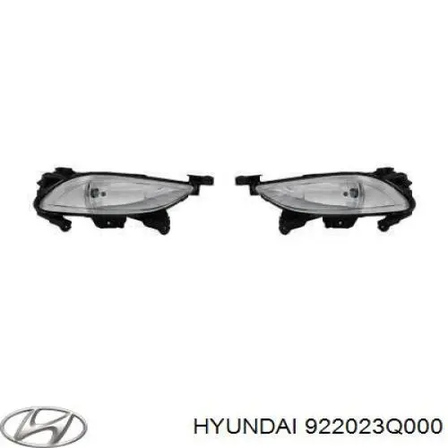 Luz antiniebla derecha para Hyundai Sonata (YF)