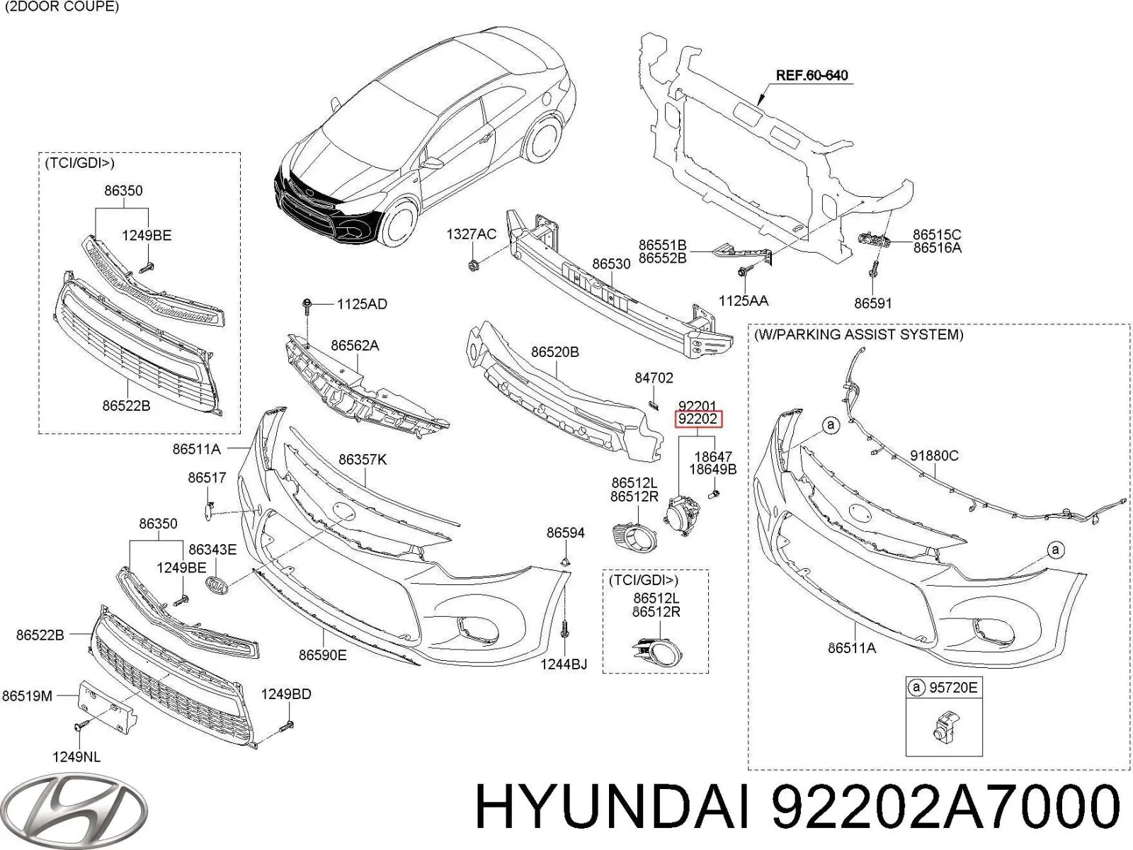 92202A7000 Hyundai/Kia