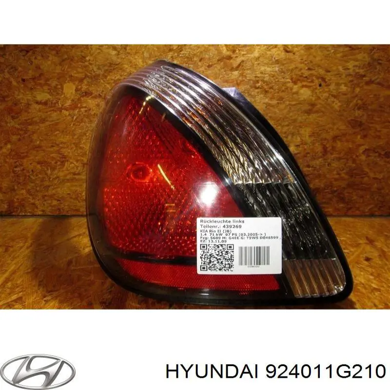 Comprar 924011G210 Hyundai/Kia Piloto trasero izquierdo