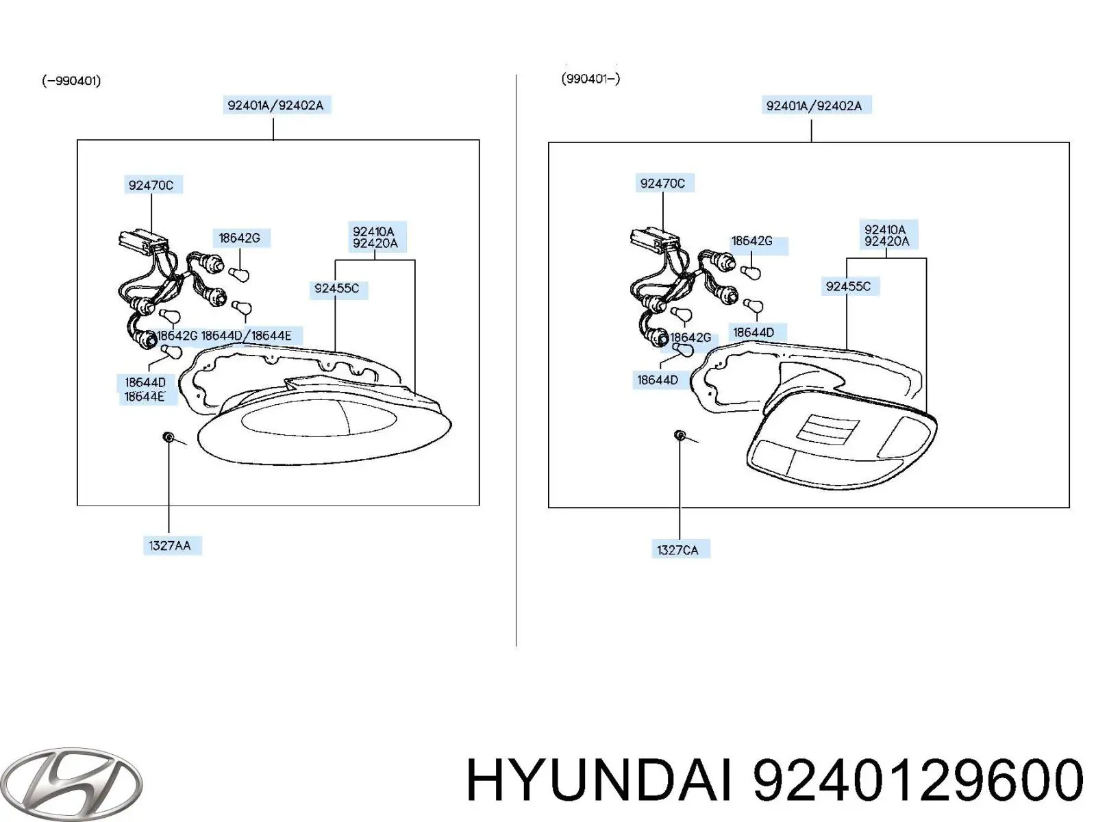 Piloto posterior izquierdo para Hyundai Lantra 