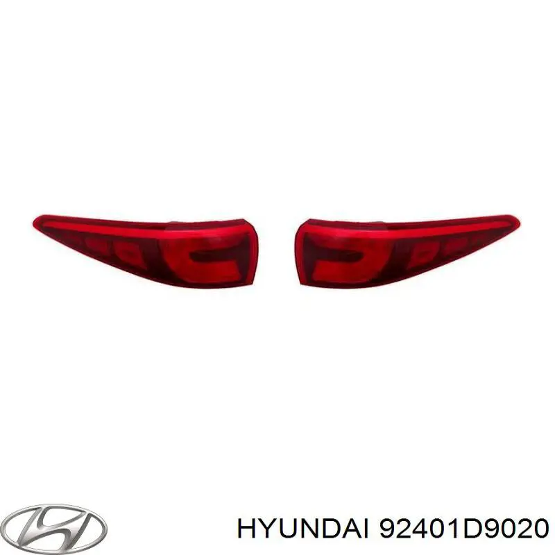 92401D9020 Hyundai/Kia piloto posterior exterior izquierdo