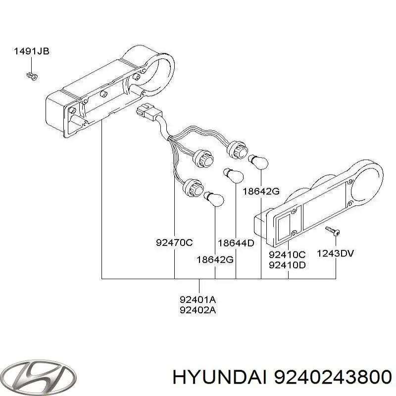  Piloto trasero derecho Hyundai H100 