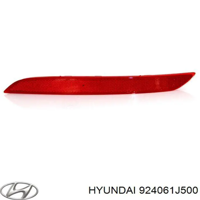 Reflector, paragolpes trasero, derecho para Hyundai I20 (PB)