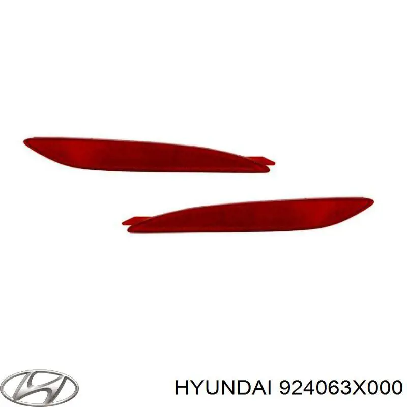 924063X000 Hyundai/Kia reflector, parachoques trasero, derecho