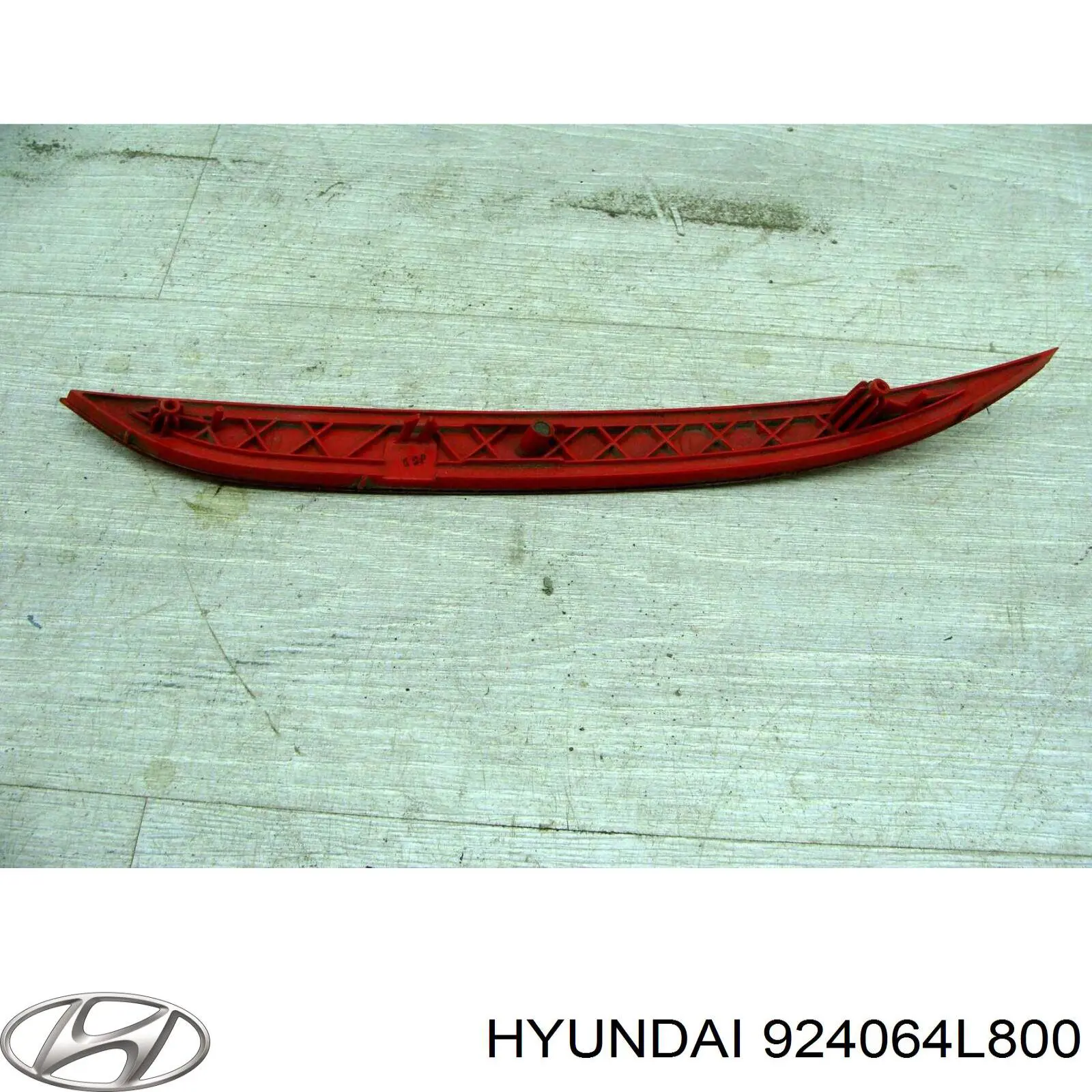 924064L800 Hyundai/Kia reflector, parachoques trasero, derecho