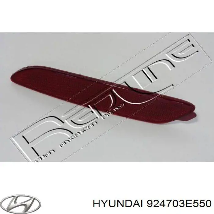 924703E550 Hyundai/Kia reflector, parachoques trasero, izquierdo