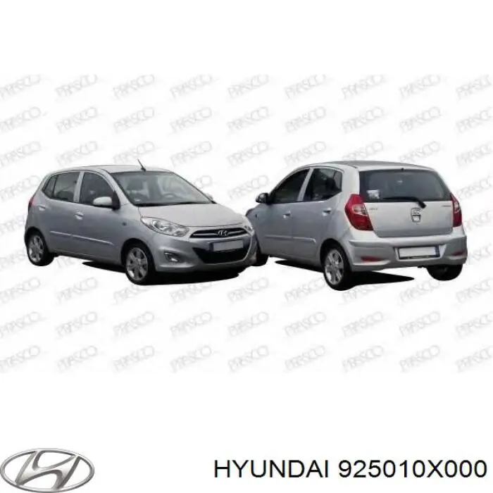 925010X000 Hyundai/Kia piloto de matrícula