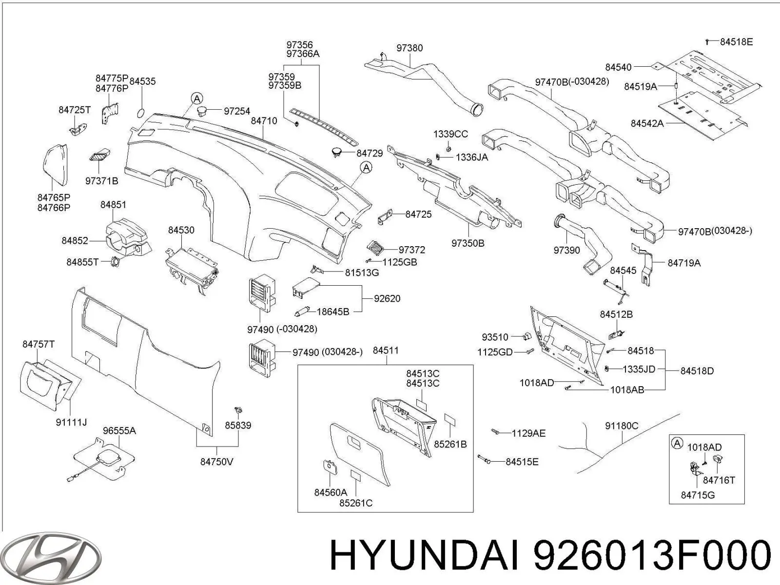 926013F000 Hyundai/Kia lámpara, luz del maletero