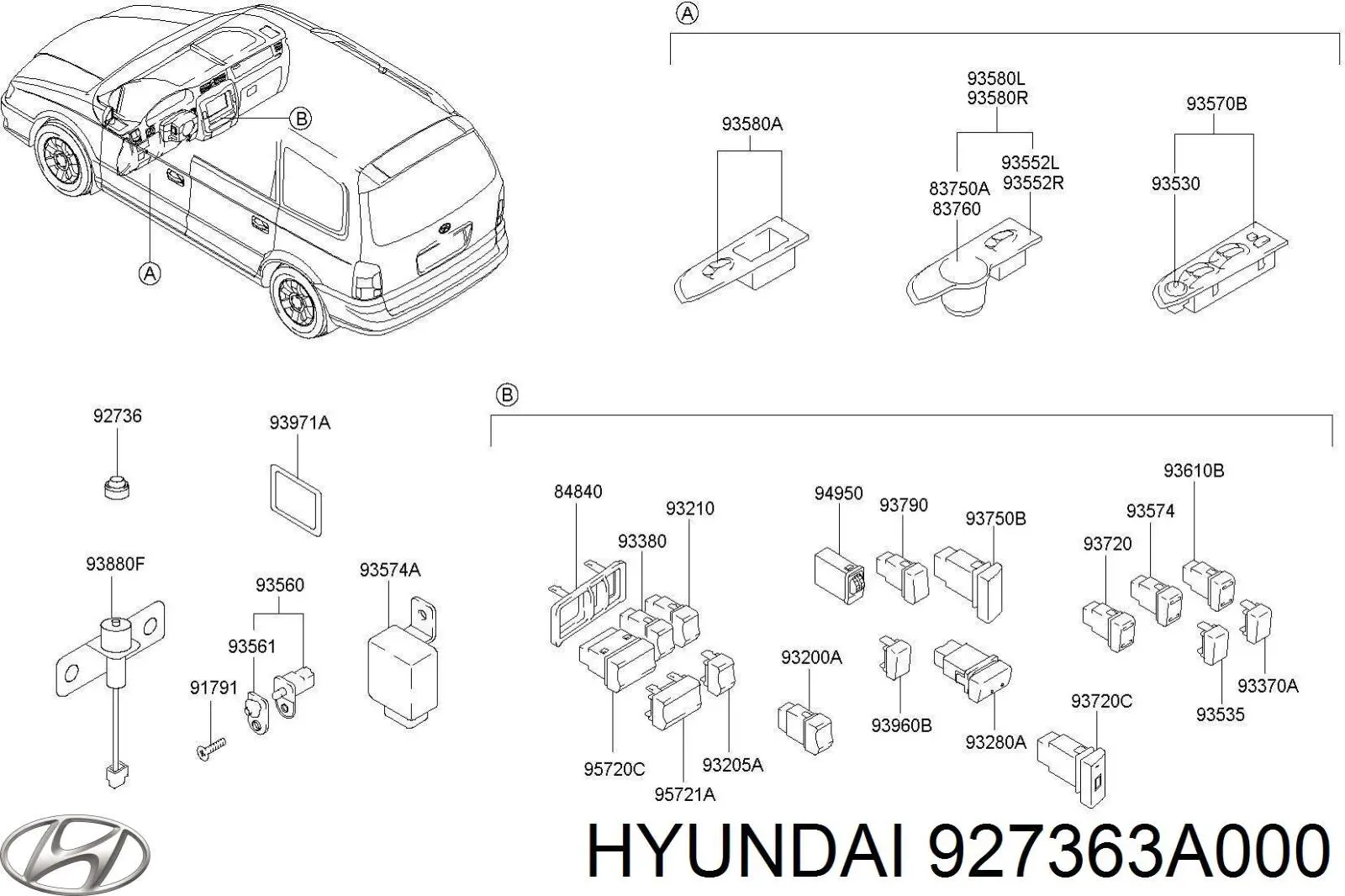 927363A000 Hyundai/Kia