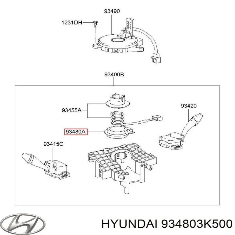 Sensor ángulo dirección para Hyundai Sonata (NF)