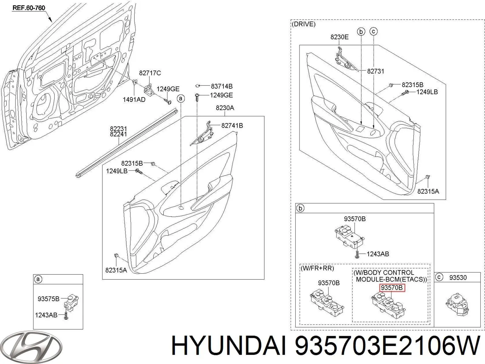 935703E2106W Hyundai/Kia