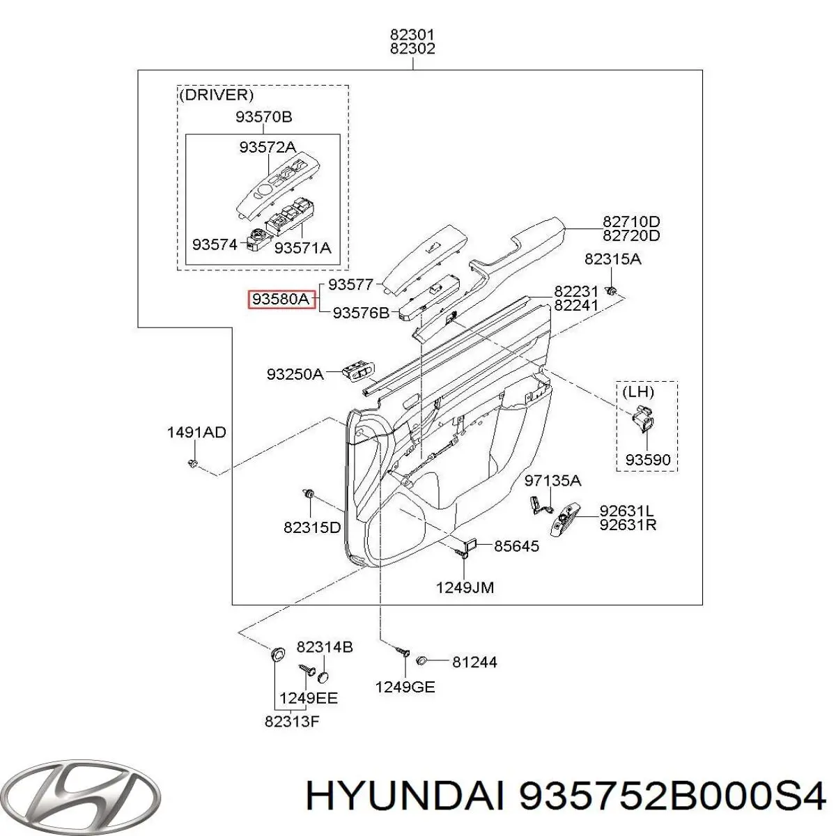 Módulo de espejos retrovisores en la puerta Hyundai/Kia 935752B000S4 precio, desde 31,94 EUR