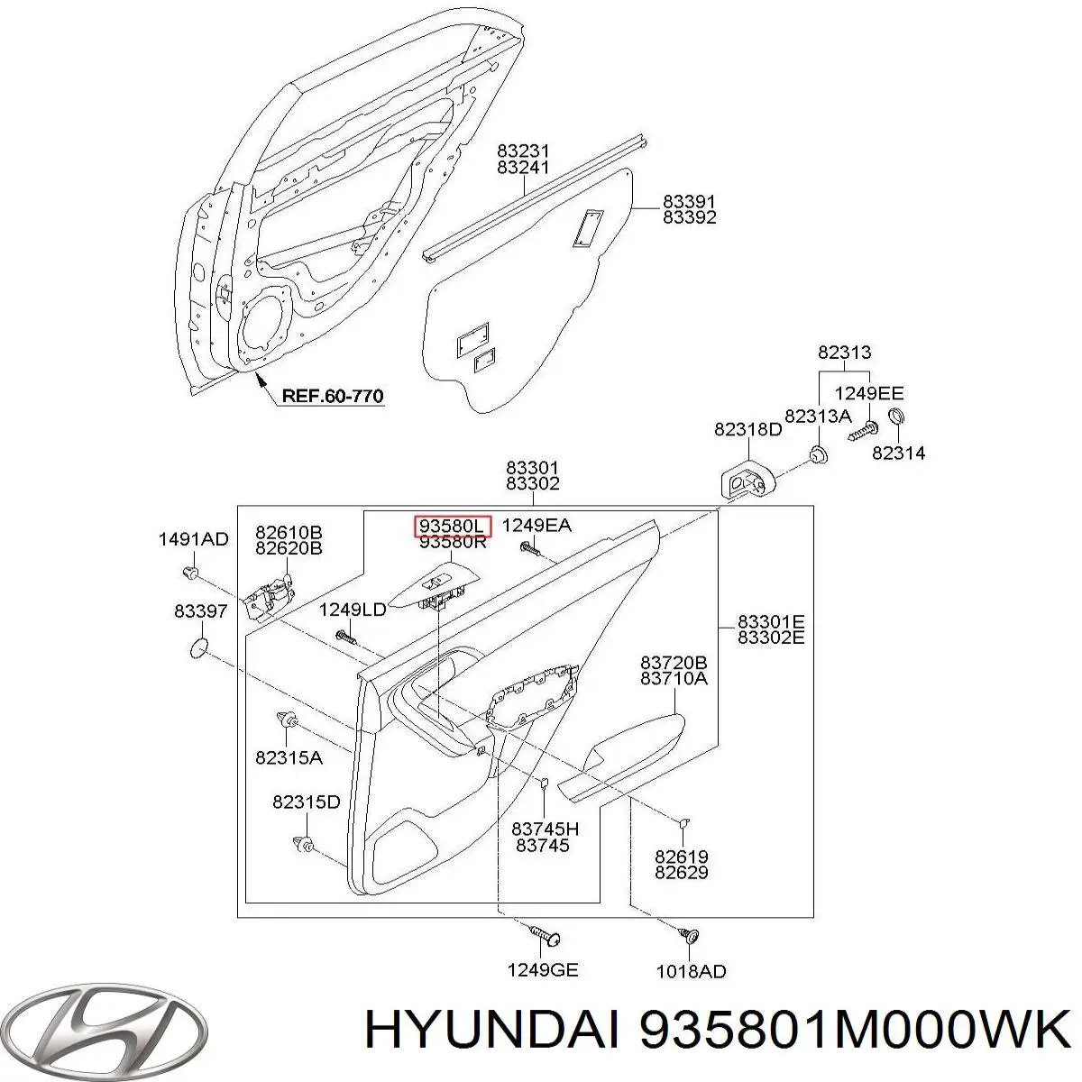 935801M000WK Hyundai/Kia